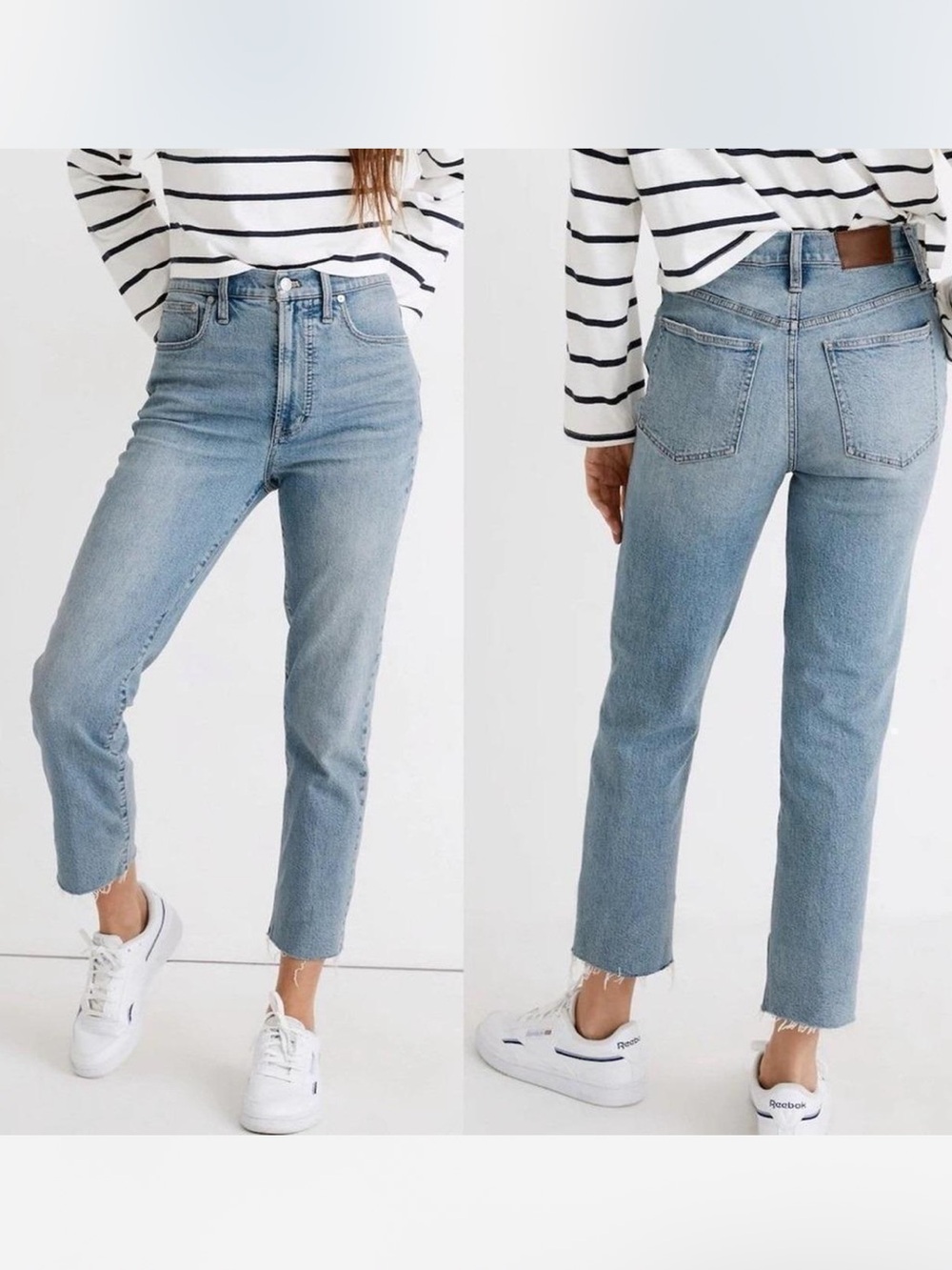 Madewell Perfect Vintage Straight Leg Jean in Medium Blue Wash - New Without Tag